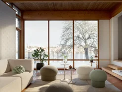 Pufe Uno Ø65 cm, Brown