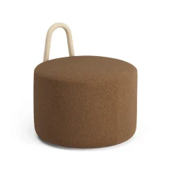 Puff Amstelle mediano con respaldo fresno lacado natural, Main Line Flax 15