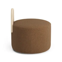 Puff Amstelle mediano con respaldo fresno lacado natural, Main Line Flax 15