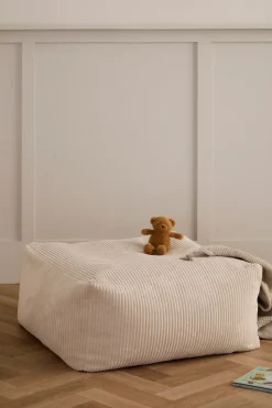 Puff de asiento Kid's Base 85x85x34 cm, Blanco natural