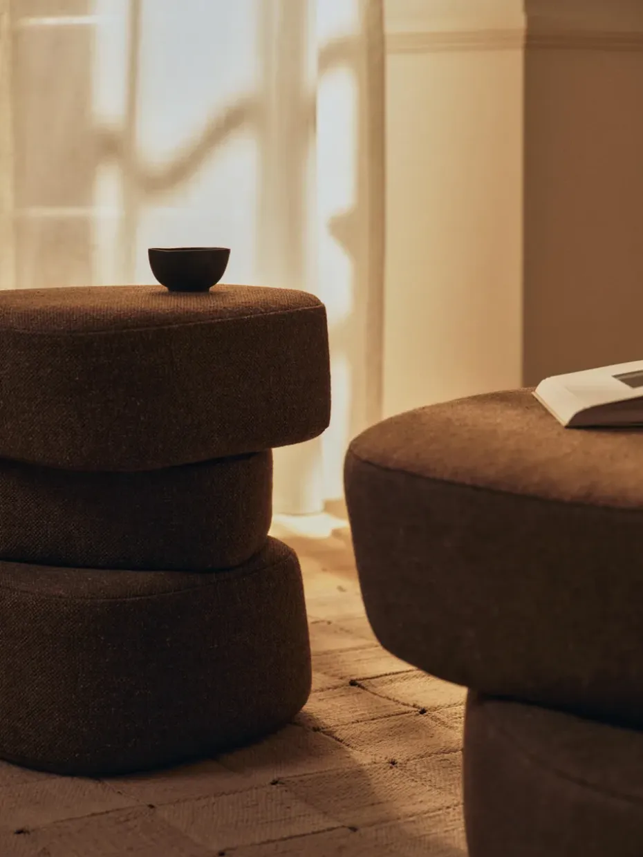 Puff de asiento Plyo staple, Dark brown