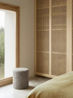 Puff de asiento Teddy, Sharkskin, Ø35 × 40 cm