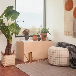 Puff Grid Ø65 cm, Off white