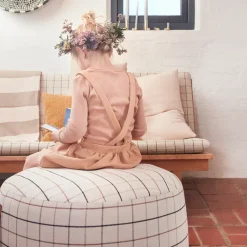 Puff Grid Ø65 cm, Off white