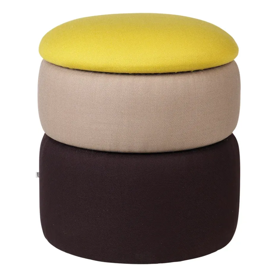 Puff Pond 42 cm, Yellow-beige-dark grape