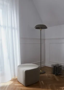 Puff Stilla bouclé, Taupe