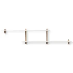 Repisa Nivo H, Roble claro-blanco