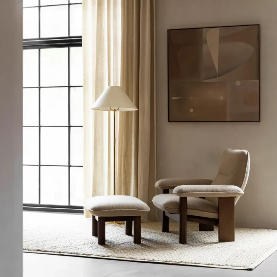 Reposapiés Brasilia, Dunes camel 21004 marrón-nogal