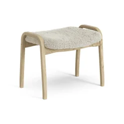 Reposapiés infantil Lamini roble lacado/piel de oveja, Moonlight (beige)