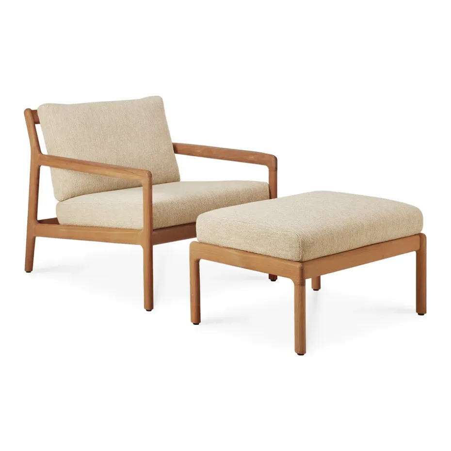 Reposapiés Jack outdoor teak, Natural