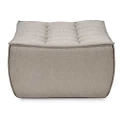 Reposapiés N701 70x70 cm, Tela ecru beige