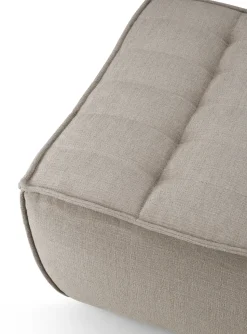 Reposapiés N701 70x70 cm, Tela ecru beige