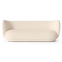 Rico soffa boucle 3-sits, Wool bouclé offwhite