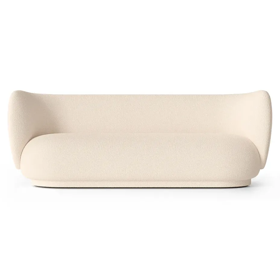 Rico soffa boucle 3-sits, Wool bouclé offwhite