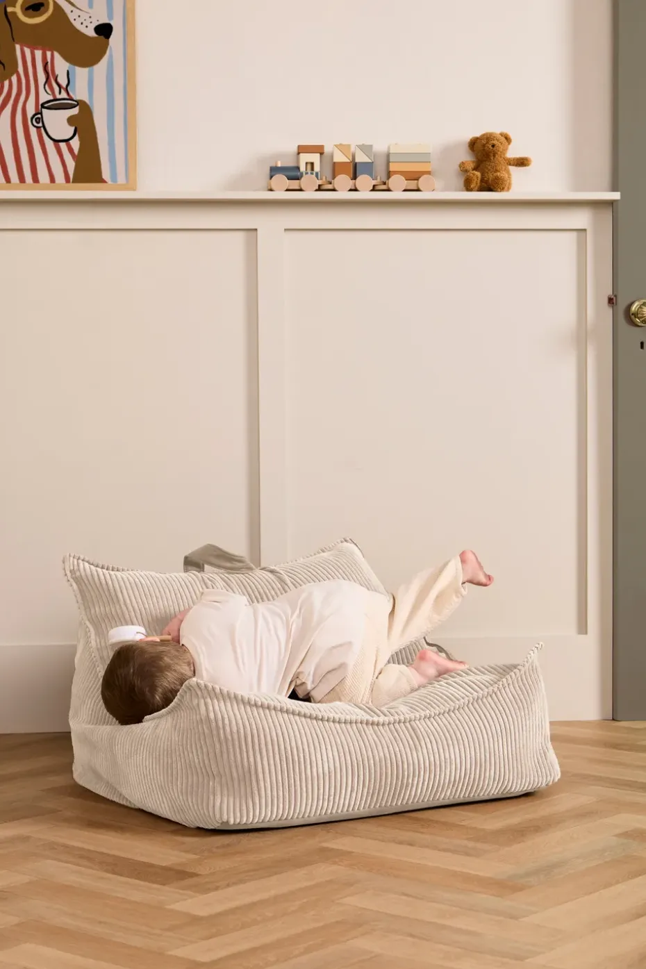 Saco de asiento Kid's Base, Blanco natural