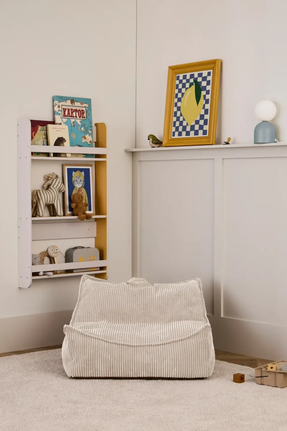 Saco de asiento Kid's Base, Blanco natural