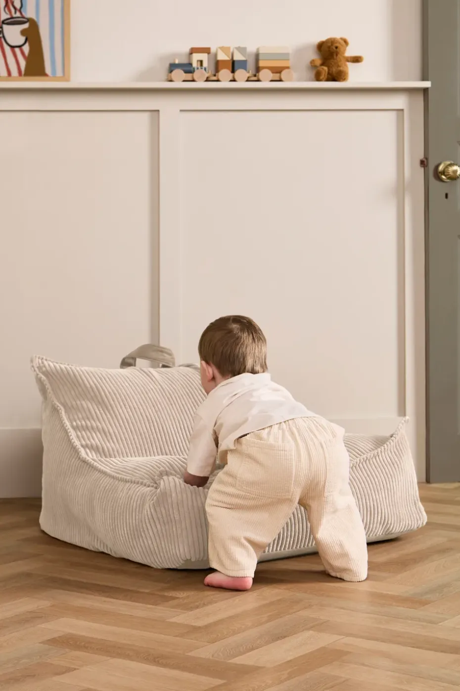 Saco de asiento Kid's Base, Blanco natural