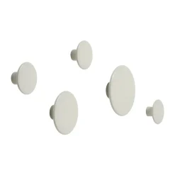 Set de 5 colgadores The dots, Off White