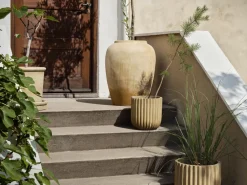 Set de 2 macetas Fiber, Antique beige