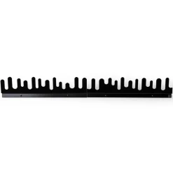 Set de 2 percheros de pared Wave, negro