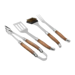 Set de barbacoa Laguiole By Hâws, 4 piezas, Roble