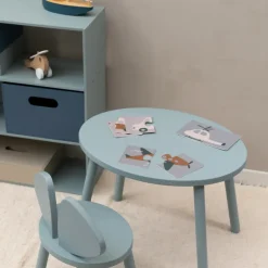 Set silla + mesa infantil Mouse, Verde oliva