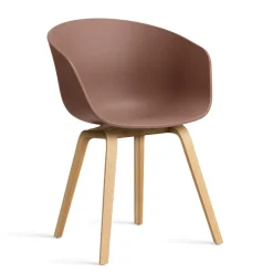 Silla About a Chair 22, 2.0 , Ladrillo suave-estructura de roble lacado
