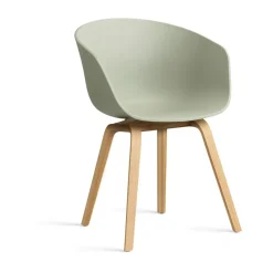 Silla About a Chair 22 , Soporte de roble lacado en verde pastel