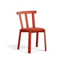 Silla Alt asiento tapizado abedul, Vidar 4, 542 red-rojo fresa 44
