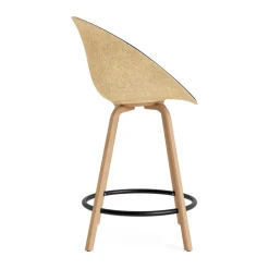 Silla asiento tapizado Mat Bar Armchair 65 cm, Ultra 41599-hemp-beech-black steel