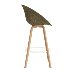 Silla asiento tapizado Mat Bar Armchair 75 cm, Hallingdal 110-seaweed-beech-cream steel