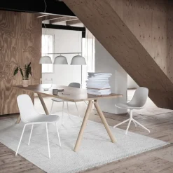 Silla auxiliar Fiber, Natural white-White (plástico)