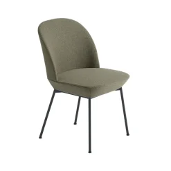 Silla auxiliar Oslo tapizada en tela, Ocean 21-Anthracite black