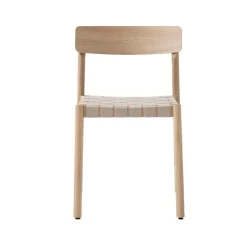 Silla Betty TK1, Roble, asiento de lino natural trenzado