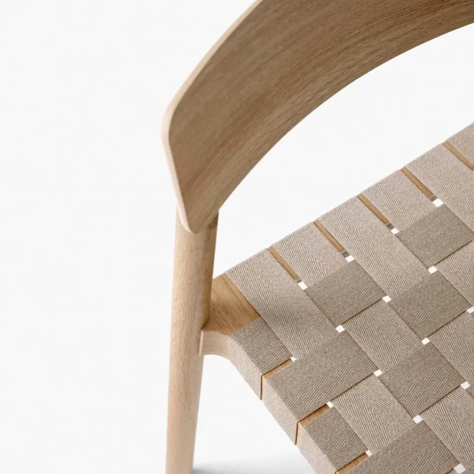 Silla Betty TK1, Roble, asiento de lino natural trenzado