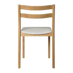 Silla Boda, Asiento tapizado, roble off-white