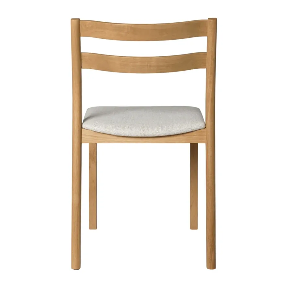 Silla Boda, Asiento tapizado, roble off-white