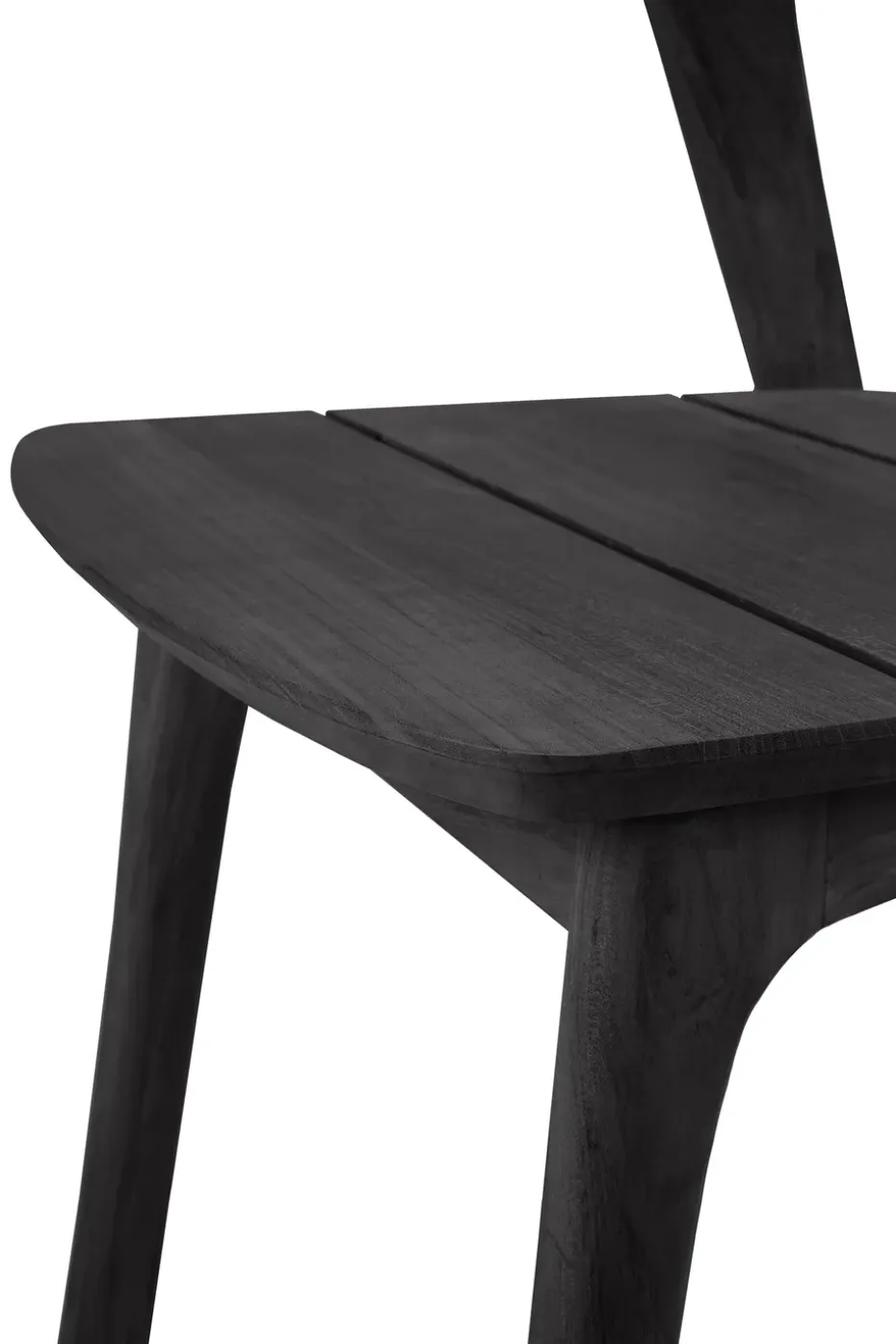 Silla Bok outdoor, Teca tintada en negro