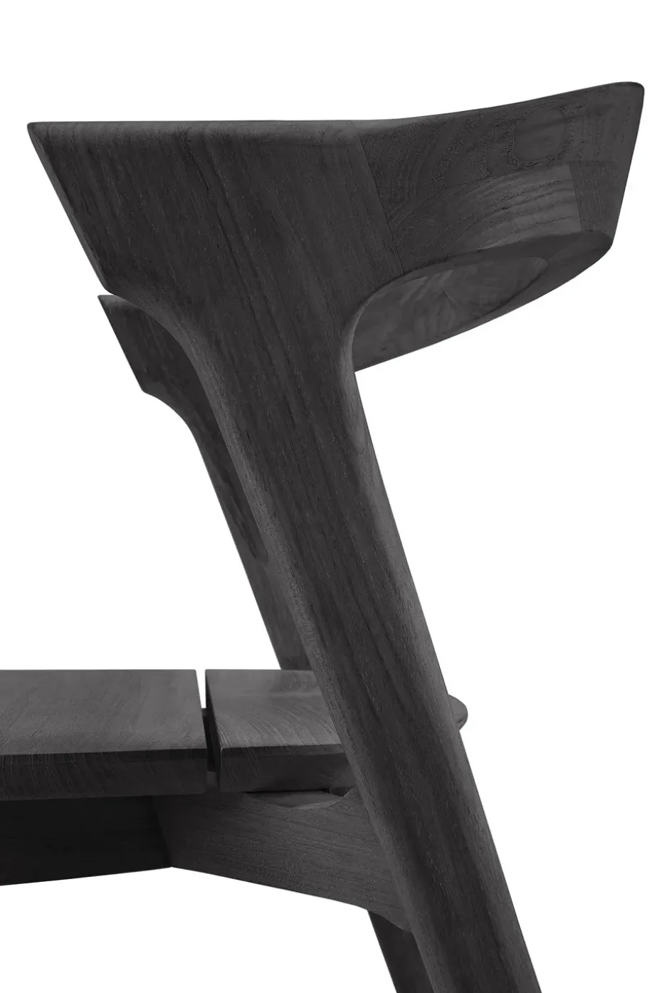 Silla Bok outdoor, Teca tintada en negro