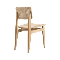Silla C-Chair, Oak oiled, asiento y respaldo trenzado natural
