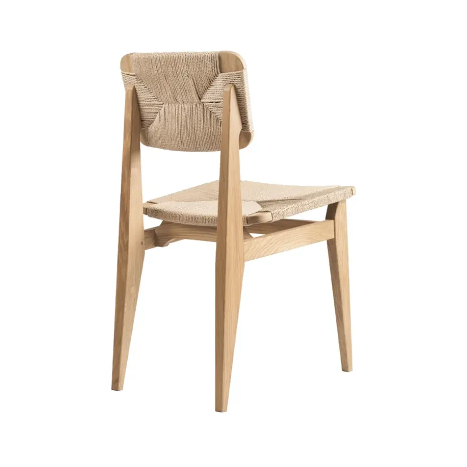 Silla C-Chair, Oak oiled, asiento y respaldo trenzado natural