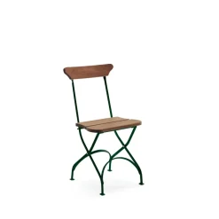 Silla Classic N. 2, Caoba aceitado, soporte verde