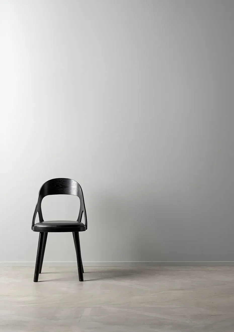 Silla Colibri, Roble barniz negro-cojín negro