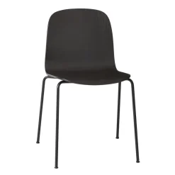 Silla con bastidor inferior de acero Visu, Negro-negro
