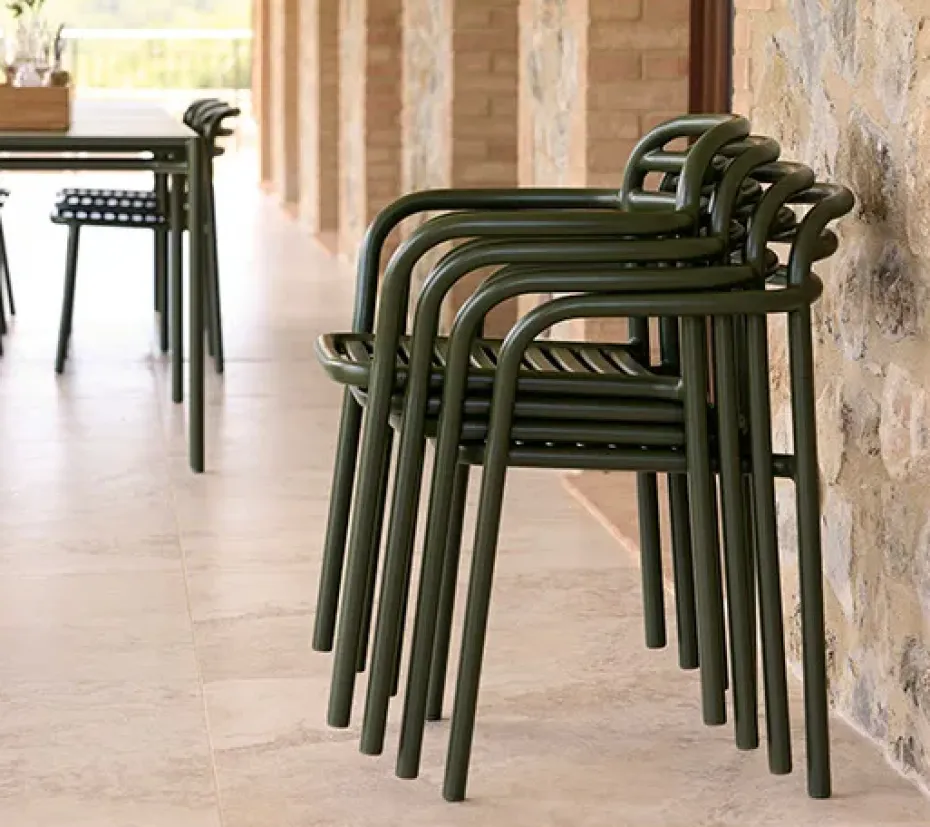 Silla con reposabrazos Bliss, Dark green
