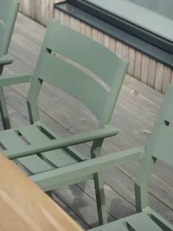 Silla con reposabrazos Delia, Dusty green