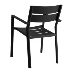 Silla con reposabrazos Delia, Negro