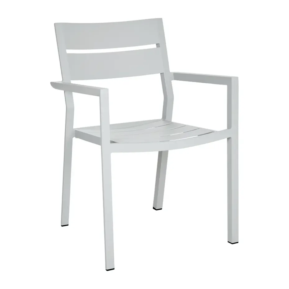 Silla con reposabrazos Delia, Light grey