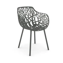 Silla con reposabrazos Forest, metalic grey