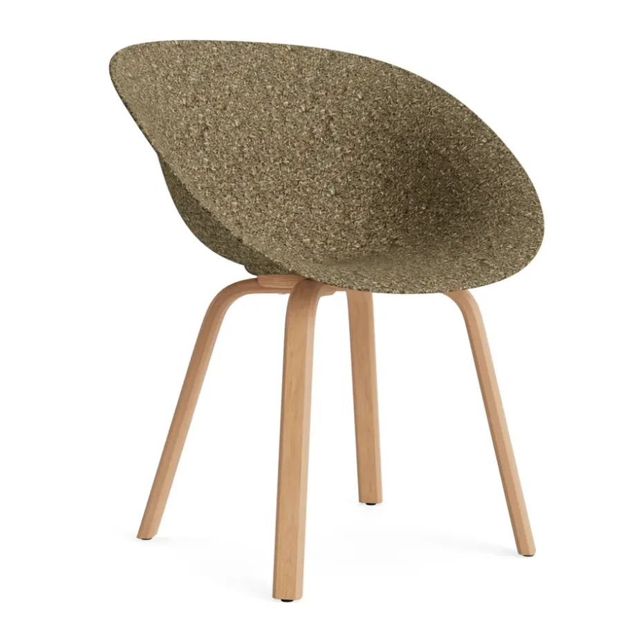 Silla con reposabrazos Mat Armchair, Seaweed-beech